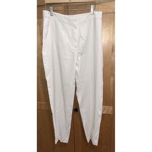 NEW MNG 312tempo Women's Ivory Slacks Pants Size M. Dressy & Soft! Elastic Waist